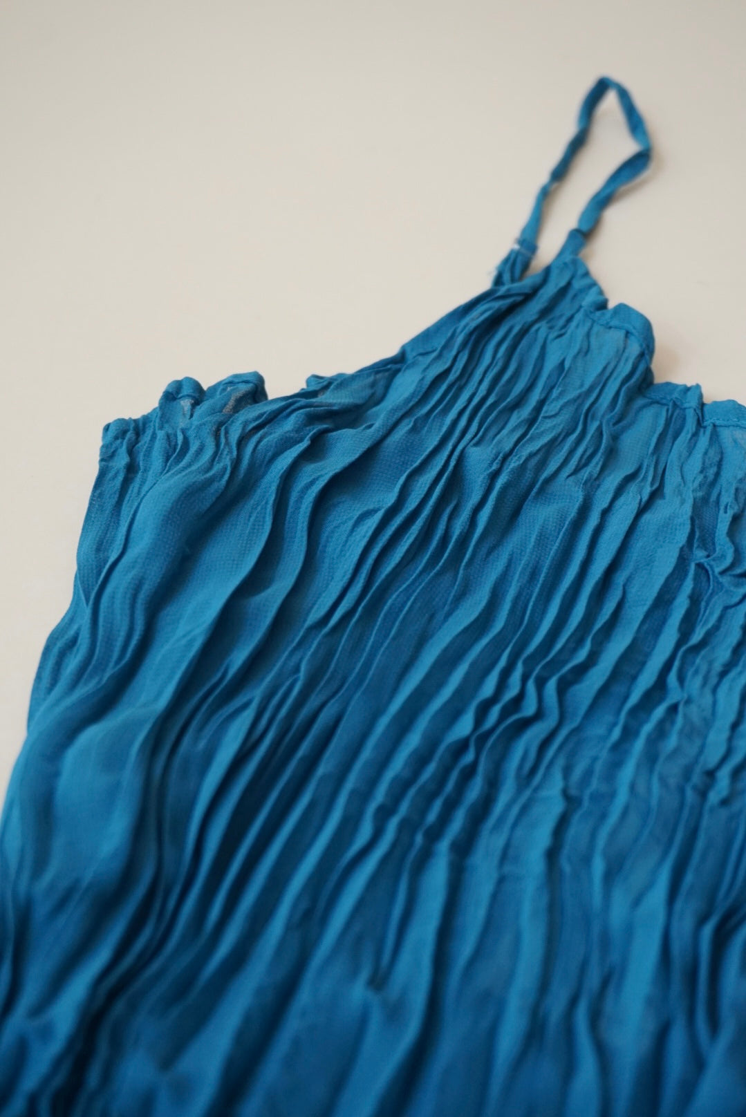Kaelyn Max Plisse Blue Sheer Y2K Tank - Size Large