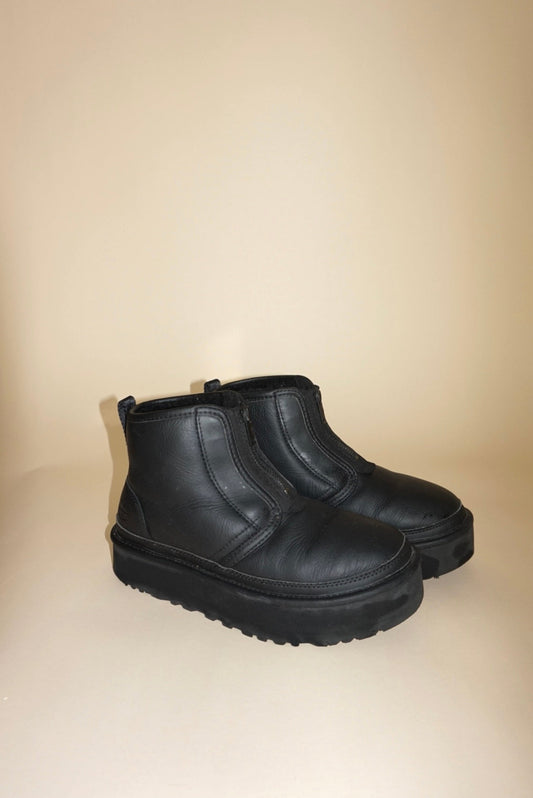 Ugg Black " Neumel" Platform Booties - Size 8