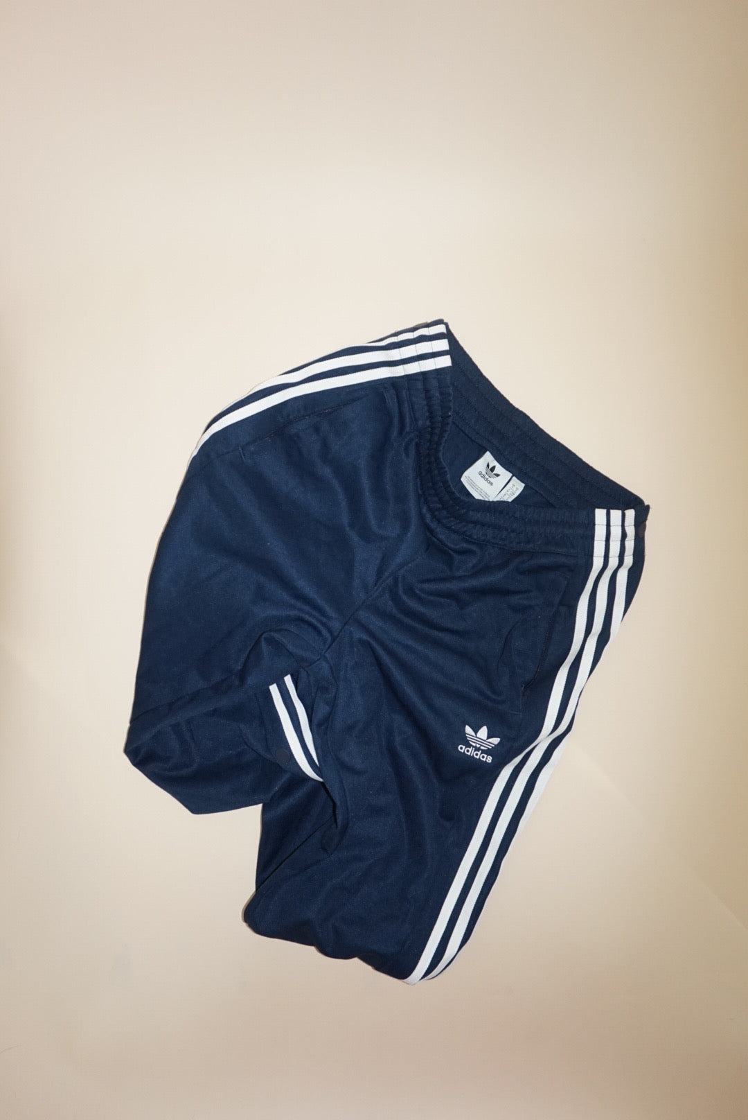 Adidas Navy Side Snaps Track Joggers - Size Small