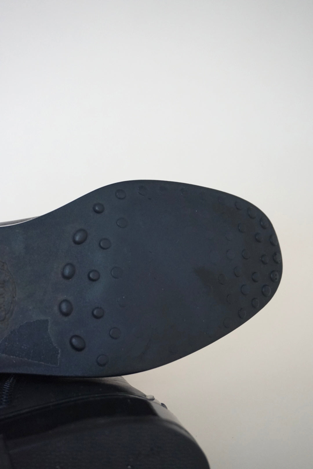 “Tod's” Black Leather Combat Boots - Size 8