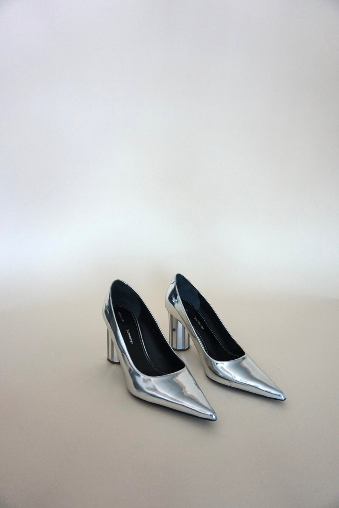 “Proenza Schouler” Silver Mirrored Heels - Size 36