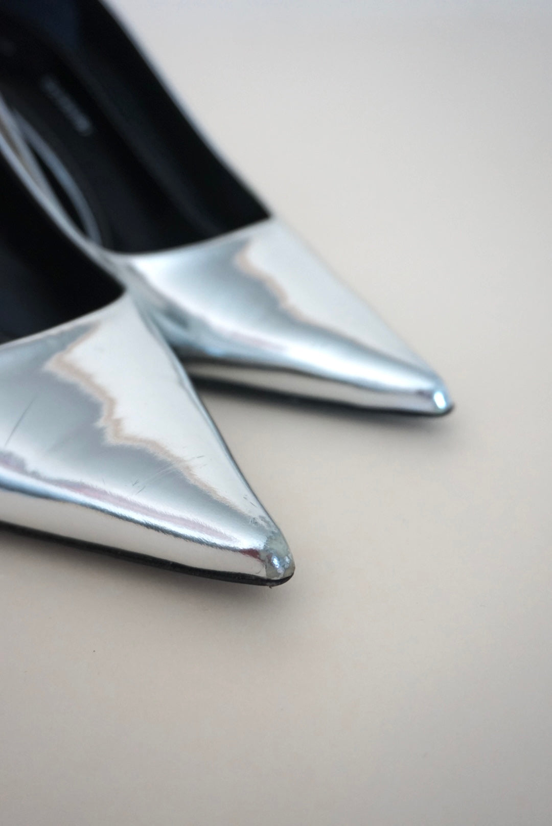 “Proenza Schouler” Silver Mirrored Heels - Size 36