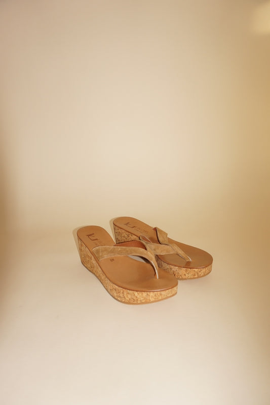“K. Jacques” Cork Platform “Diorite” Sandals - Size 40