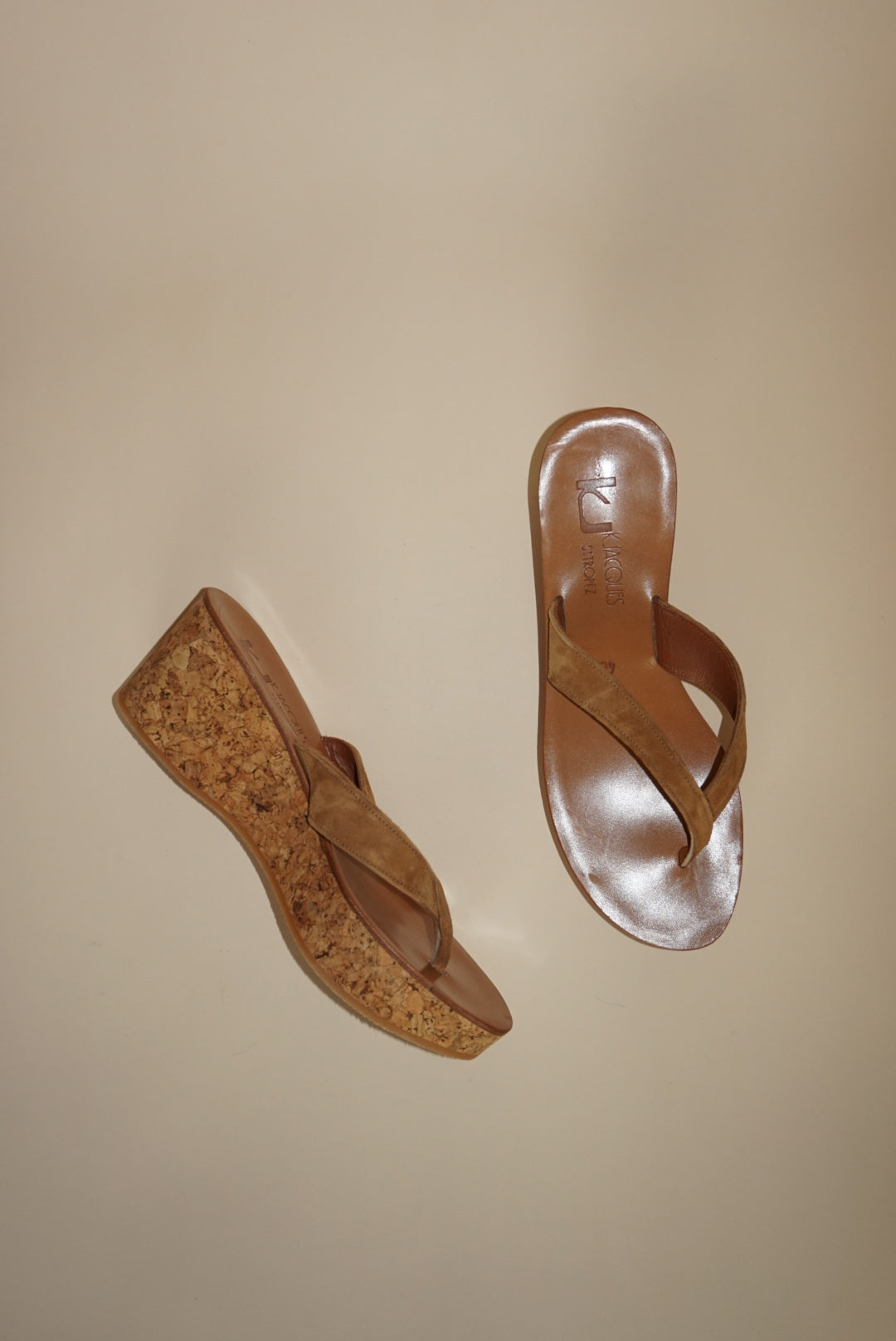 “K. Jacques” Cork Platform “Diorite” Sandals - Size 40