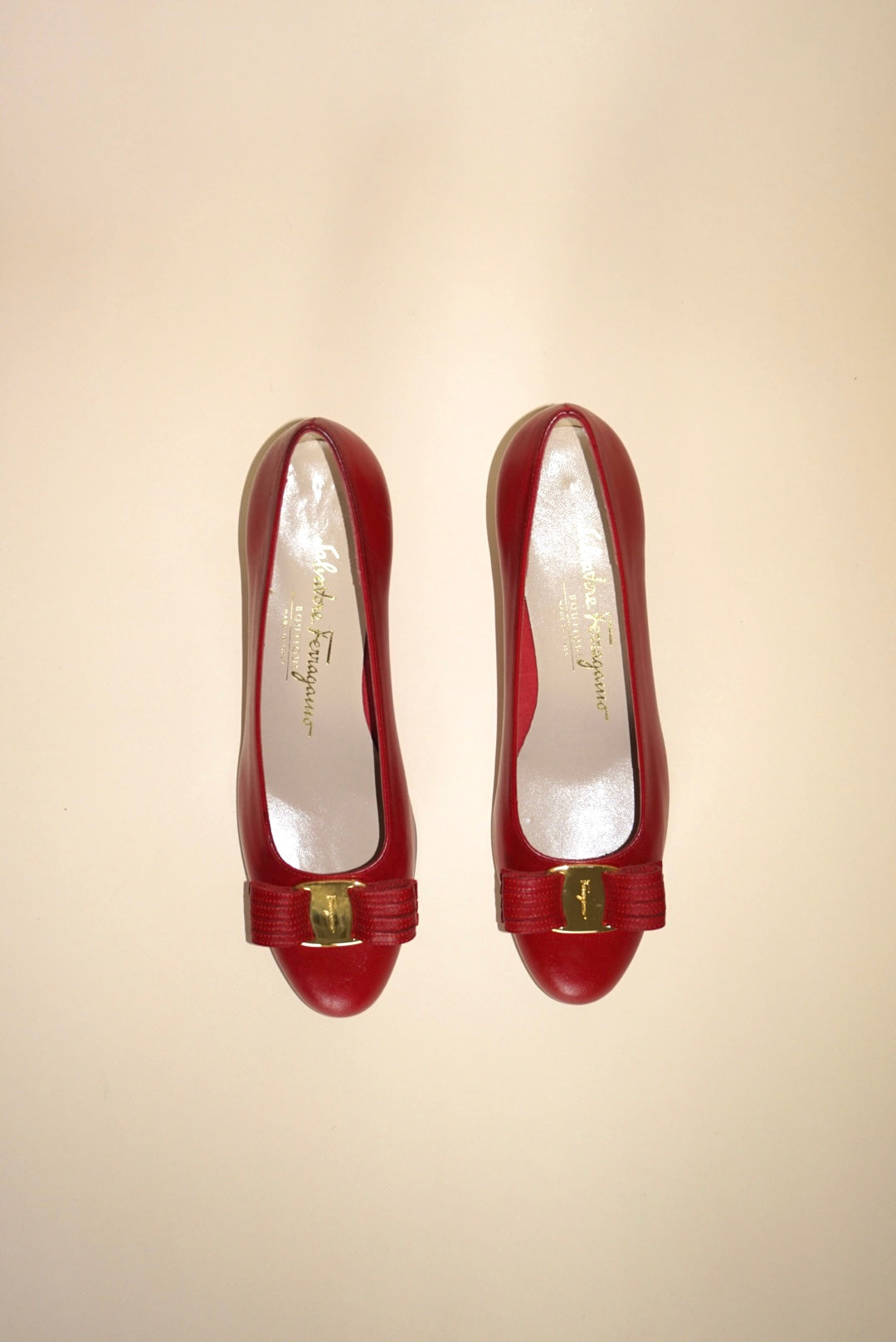 “Salvatore Ferragamo” "Vara" Red Heels NWT - Size 5.5