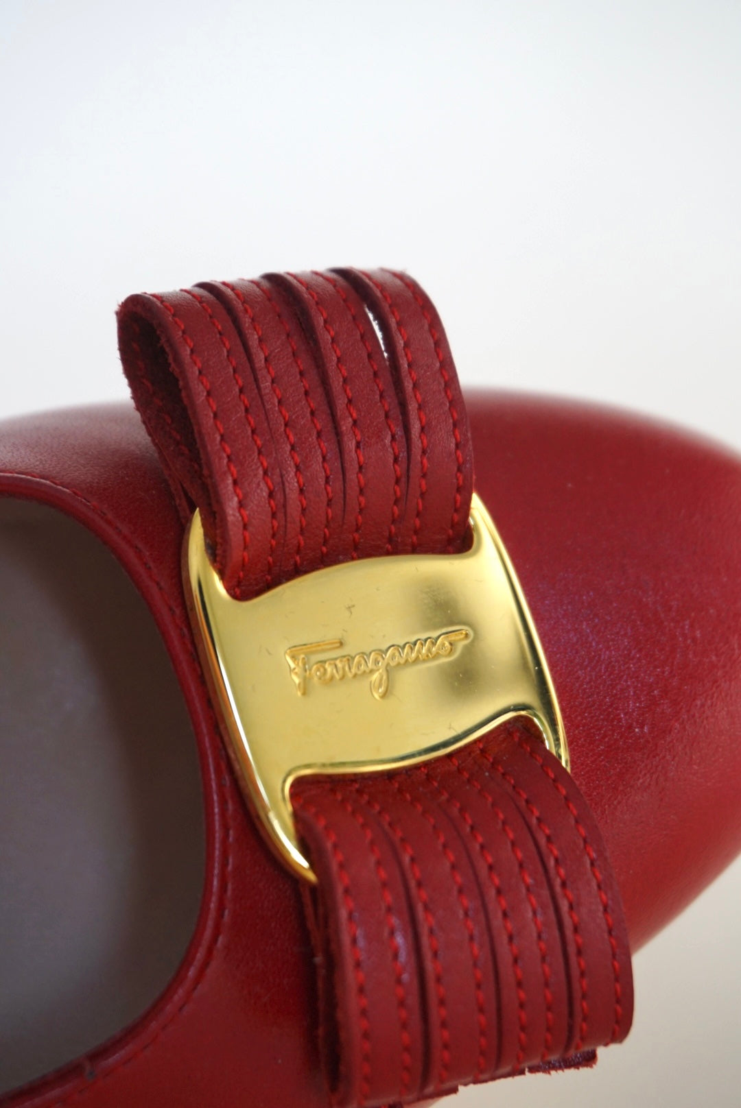 “Salvatore Ferragamo” "Vara" Red Heels NWT - Size 5.5