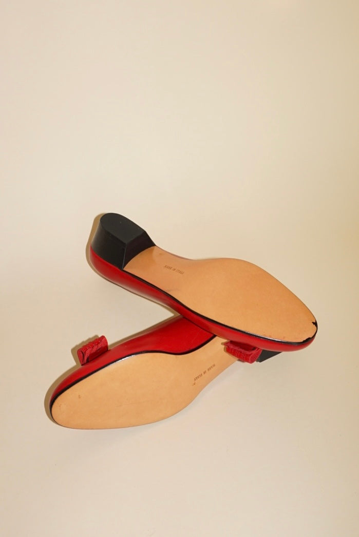 “Salvatore Ferragamo” "Vara" Red Heels NWT - Size 5.5