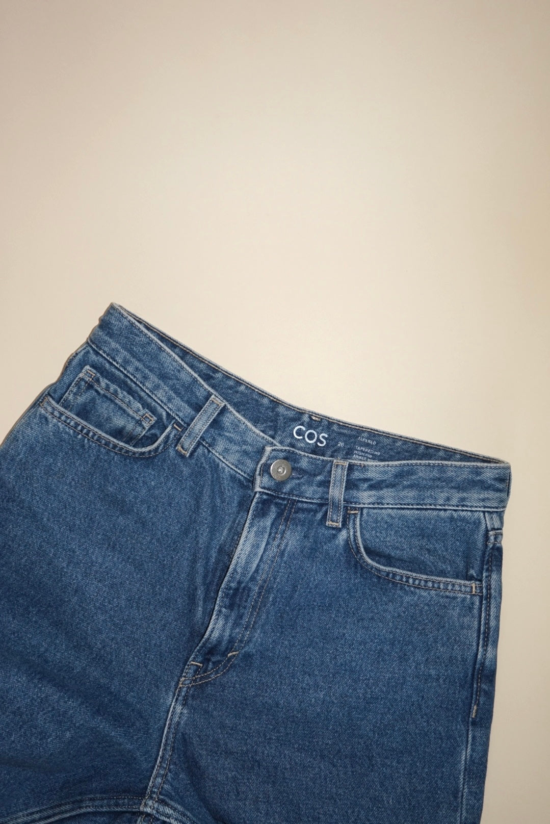 “COS” Medium Wash Tapered Jeans - Size 26