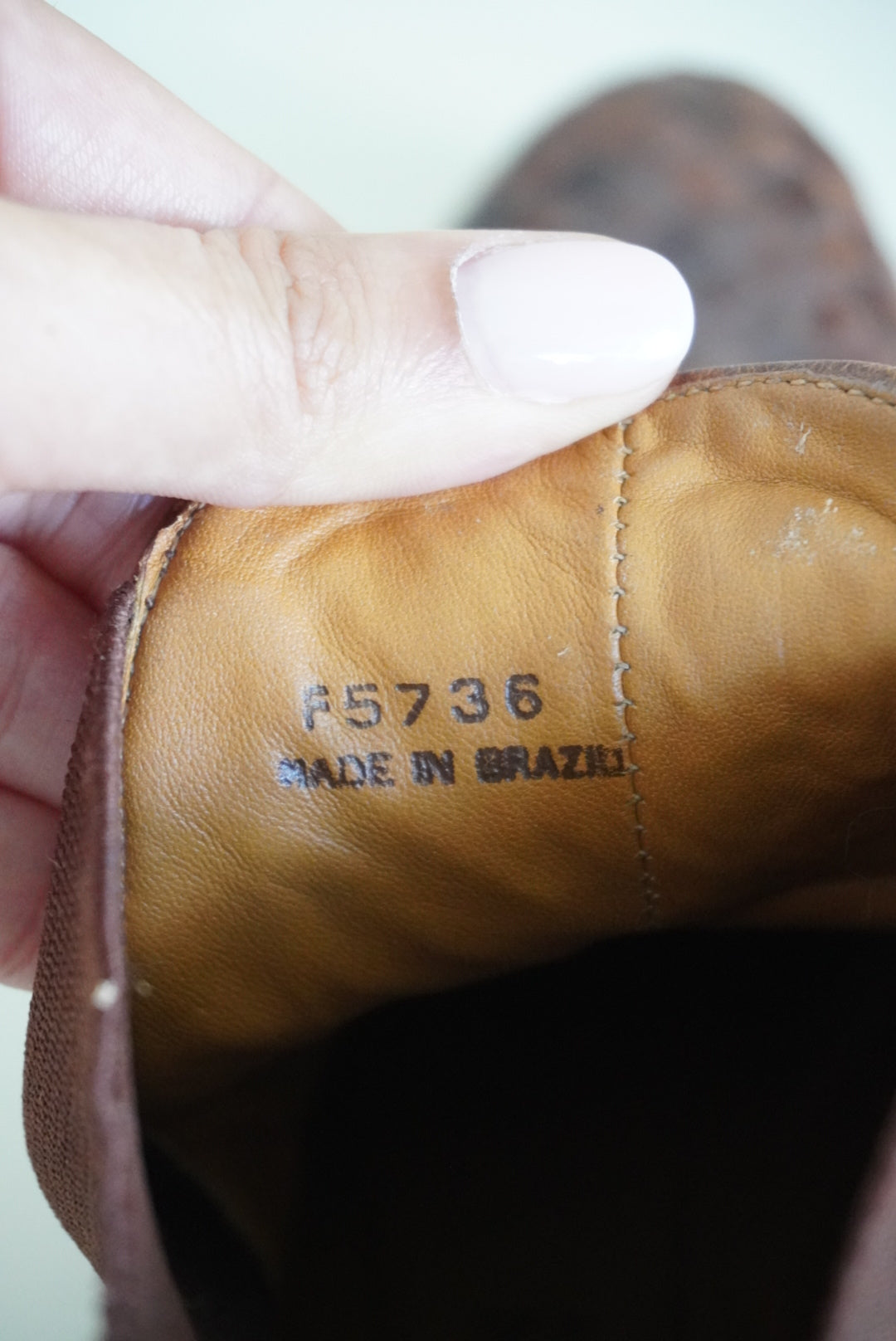 Cole Haan Vintage Leather Intrecciato Basket Weave Brown Ankle Boots - Size 9