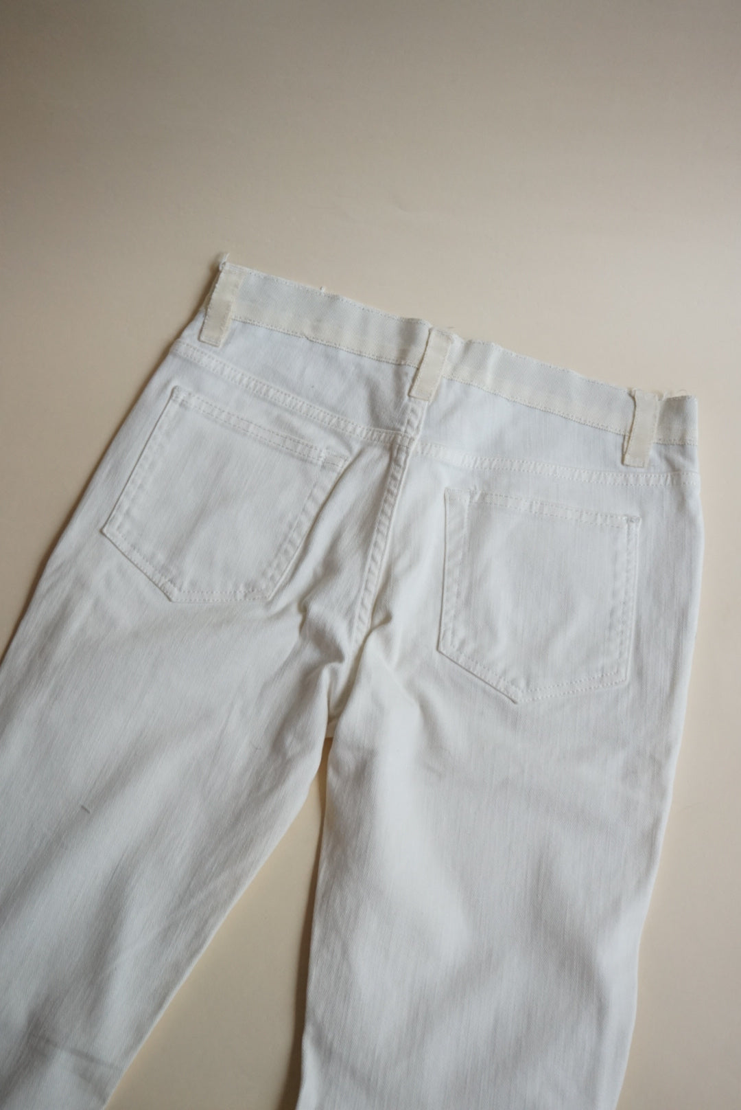 Lanvin x Acne Collab Ribbon Waist White Straight Leg Jeans - Size 27
