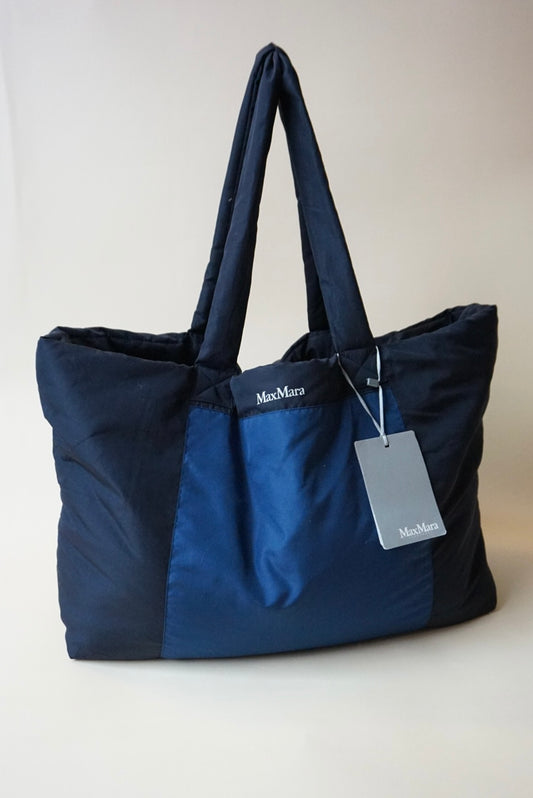 "Max Mara" Navy/Black Nylon Tote NWT