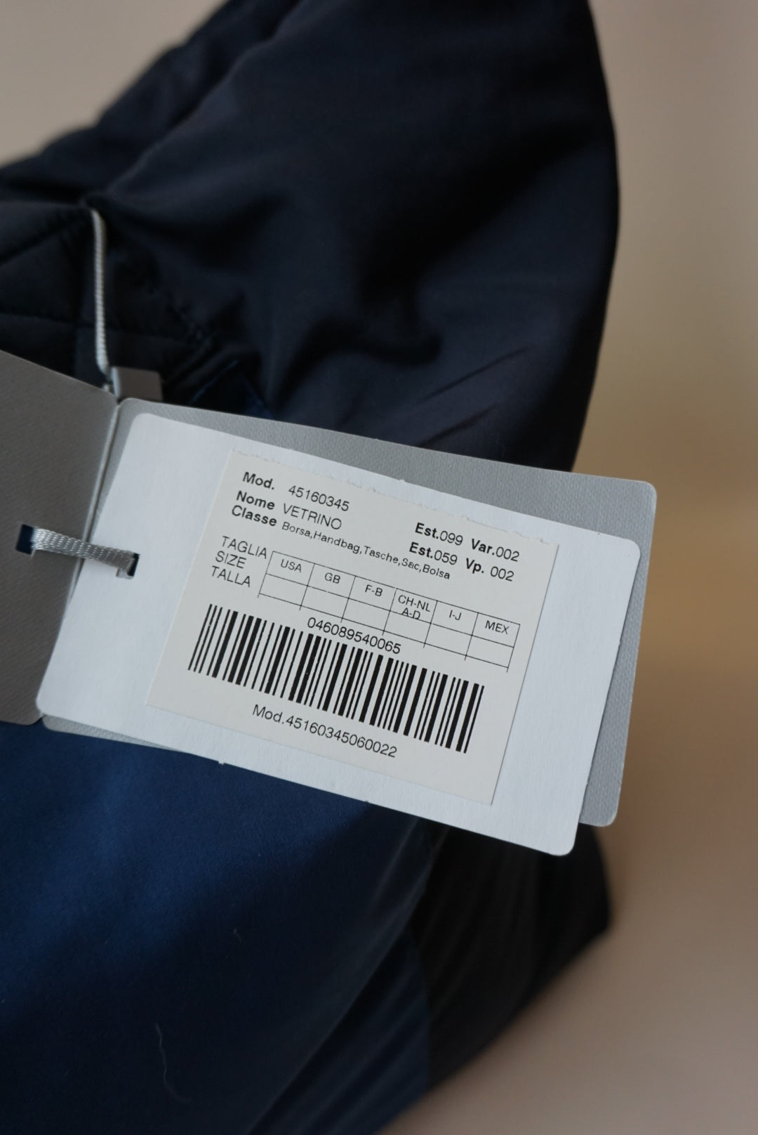 "Max Mara" Navy/Black Nylon Tote NWT