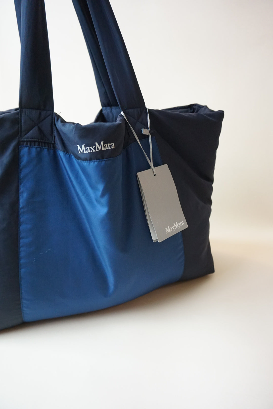 "Max Mara" Navy/Black Nylon Tote NWT