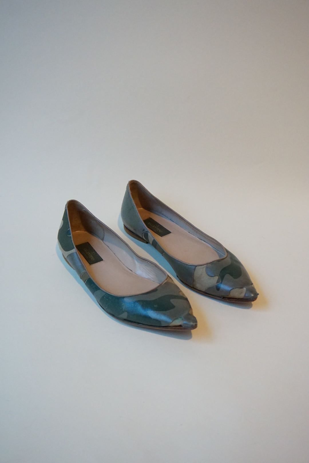 Valentino Garavani Camo Rockstud Flats - Size 37.5