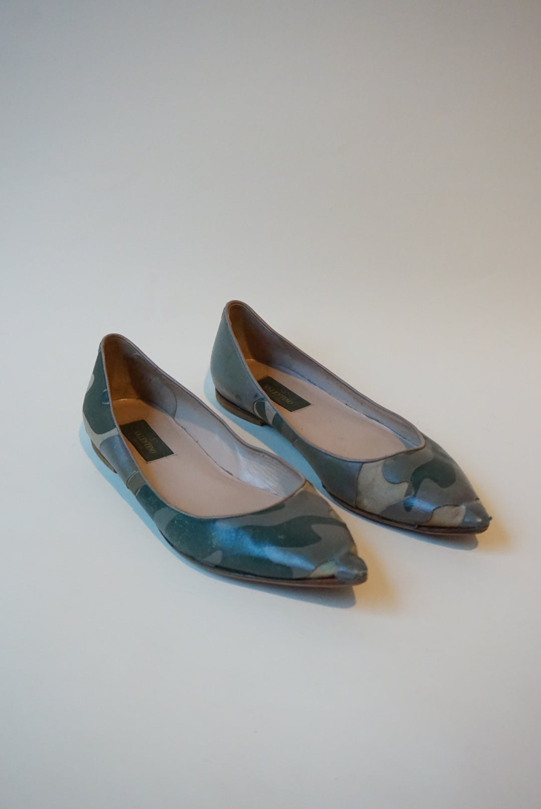 Valentino Garavani Camo Rockstud Flats - Size 37.5