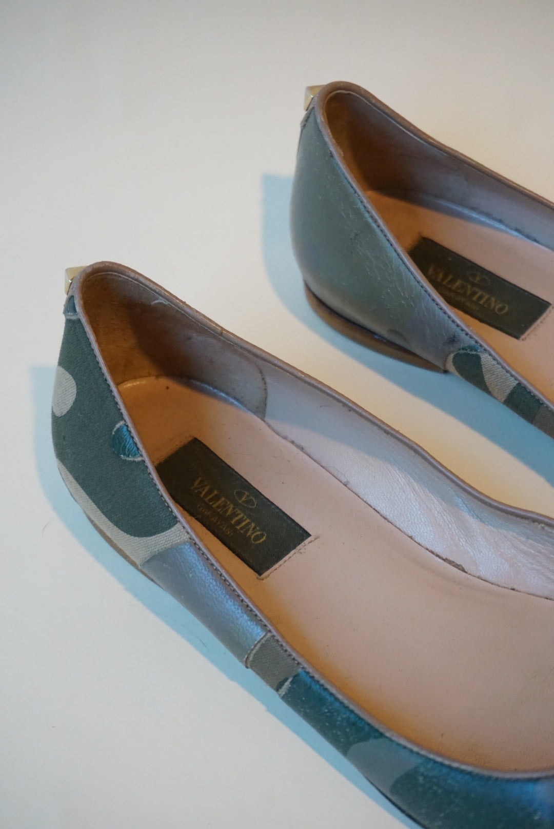 Valentino Garavani Camo Rockstud Flats - Size 37.5