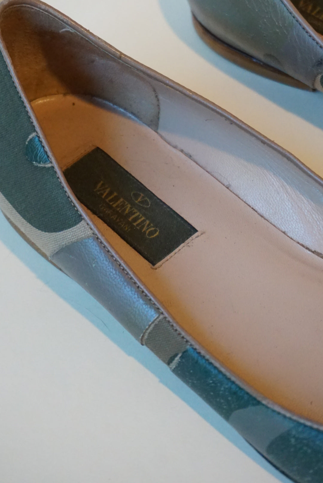 Valentino Garavani Camo Rockstud Flats - Size 37.5