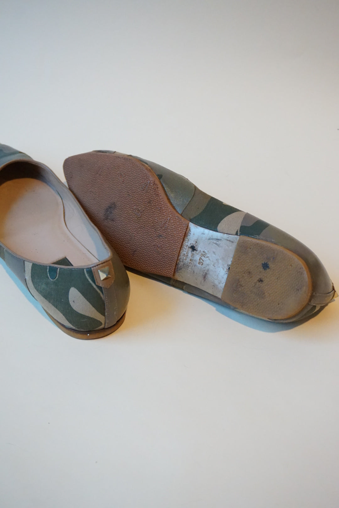 Valentino Garavani Camo Rockstud Flats - Size 37.5