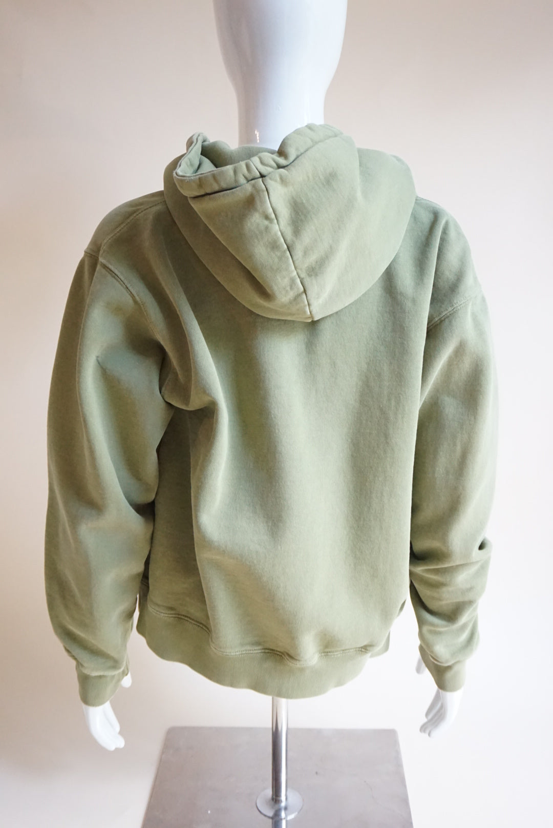 Brandy Melville Hoodie Green Oversized Heavyweight Zip Up Fade - Size One Size