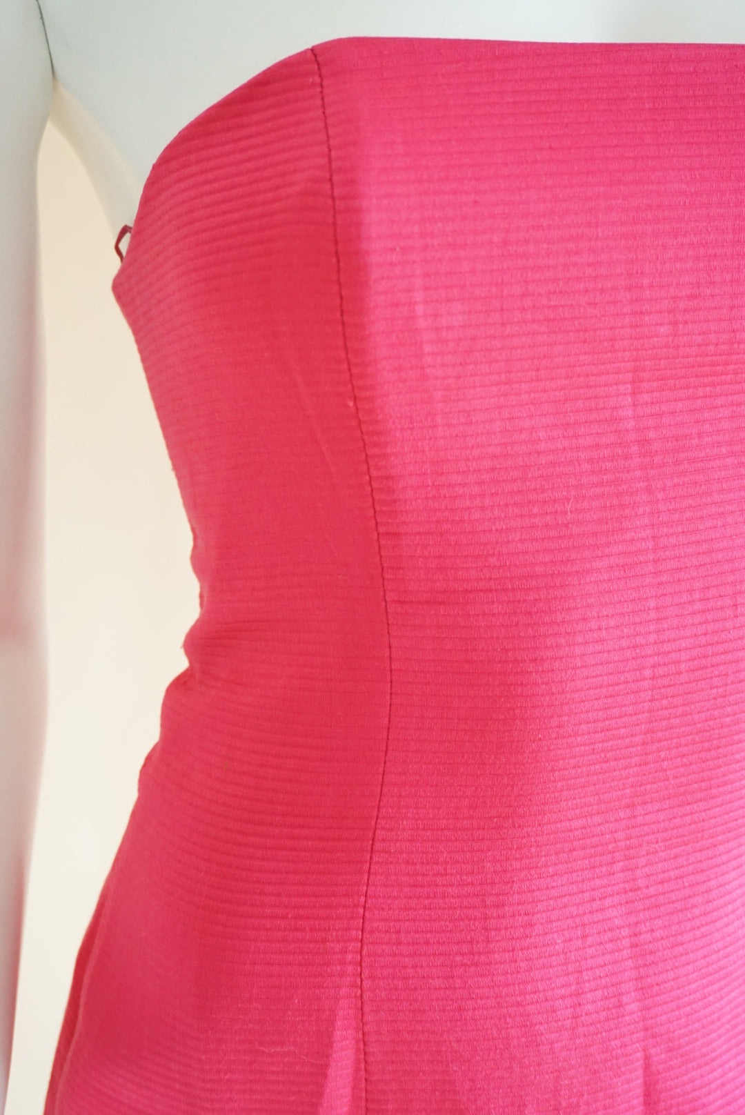 Michael Kors Bergdorf Goodman VTG Strapless Corset Mini Hot Pink Dress - Size S