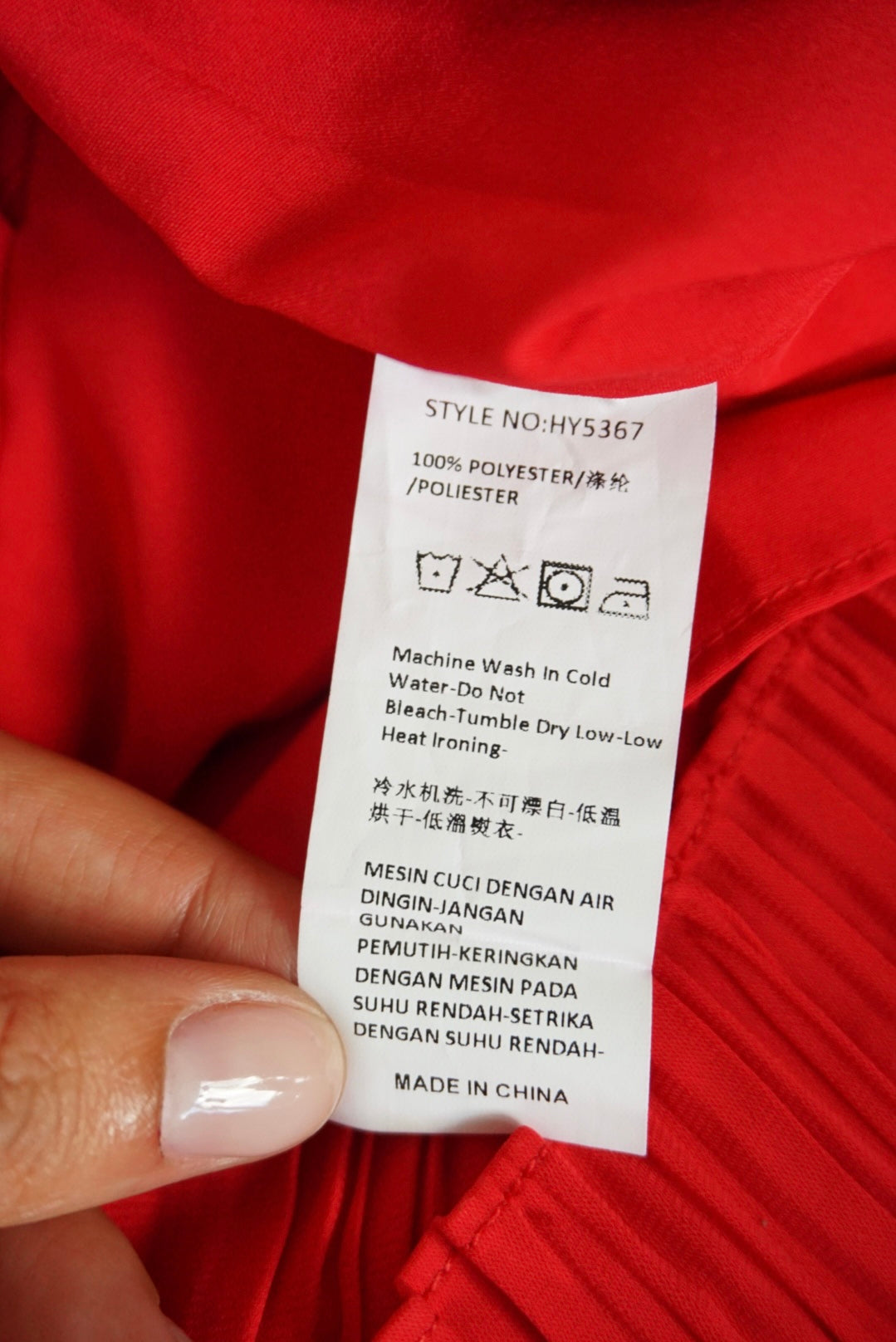 Love Bonito Studio Sorrel Red Pleated Plisse Foldover Midi Skirt NWT - Size 8