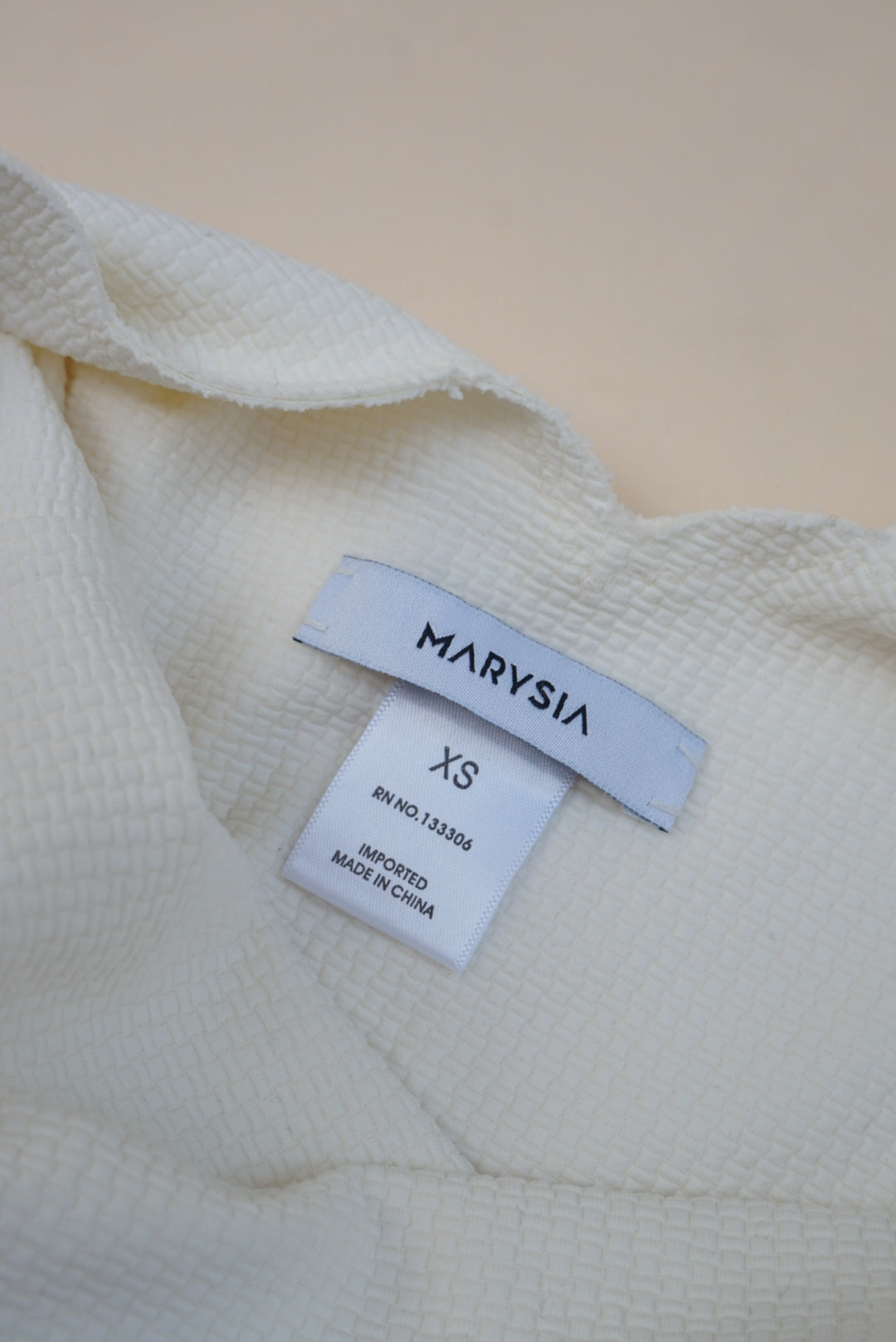 “Marysia” Palm Springs Maillot Scalloped White One Piece Bathing Suit -Size XS