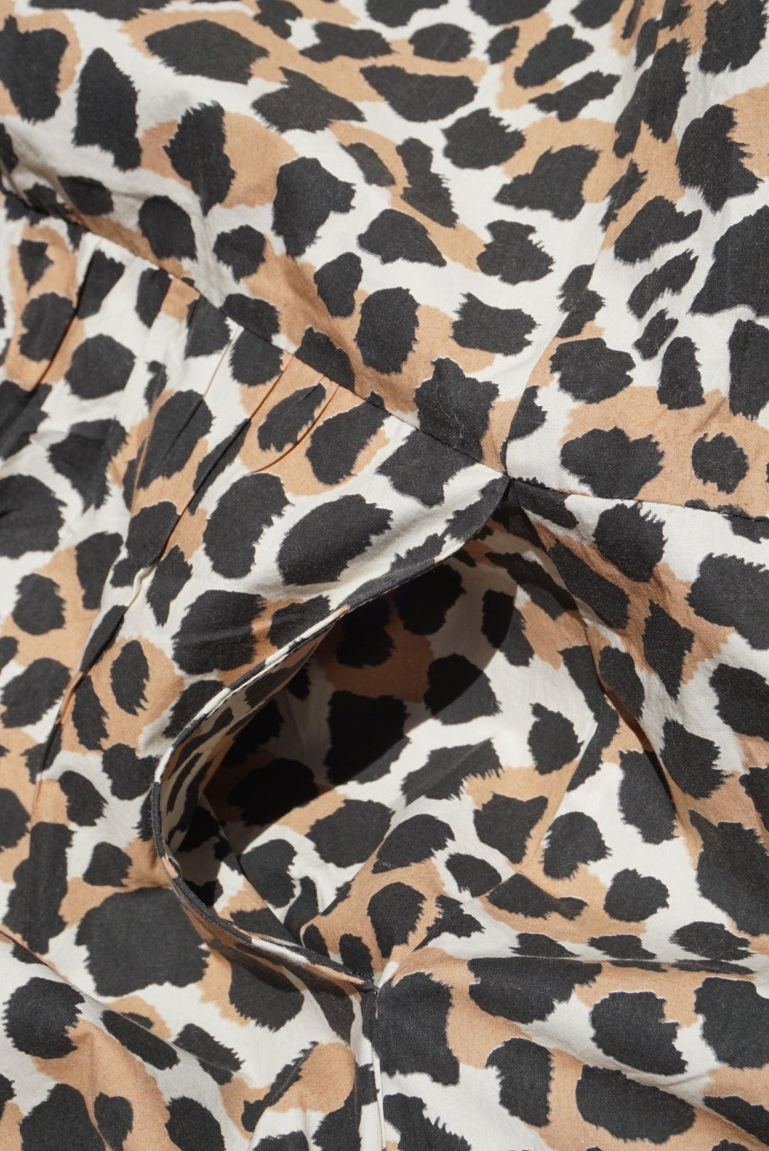 "Sea New York" Cheetah Print Cotton Ruffle Mini Dress - Size 6