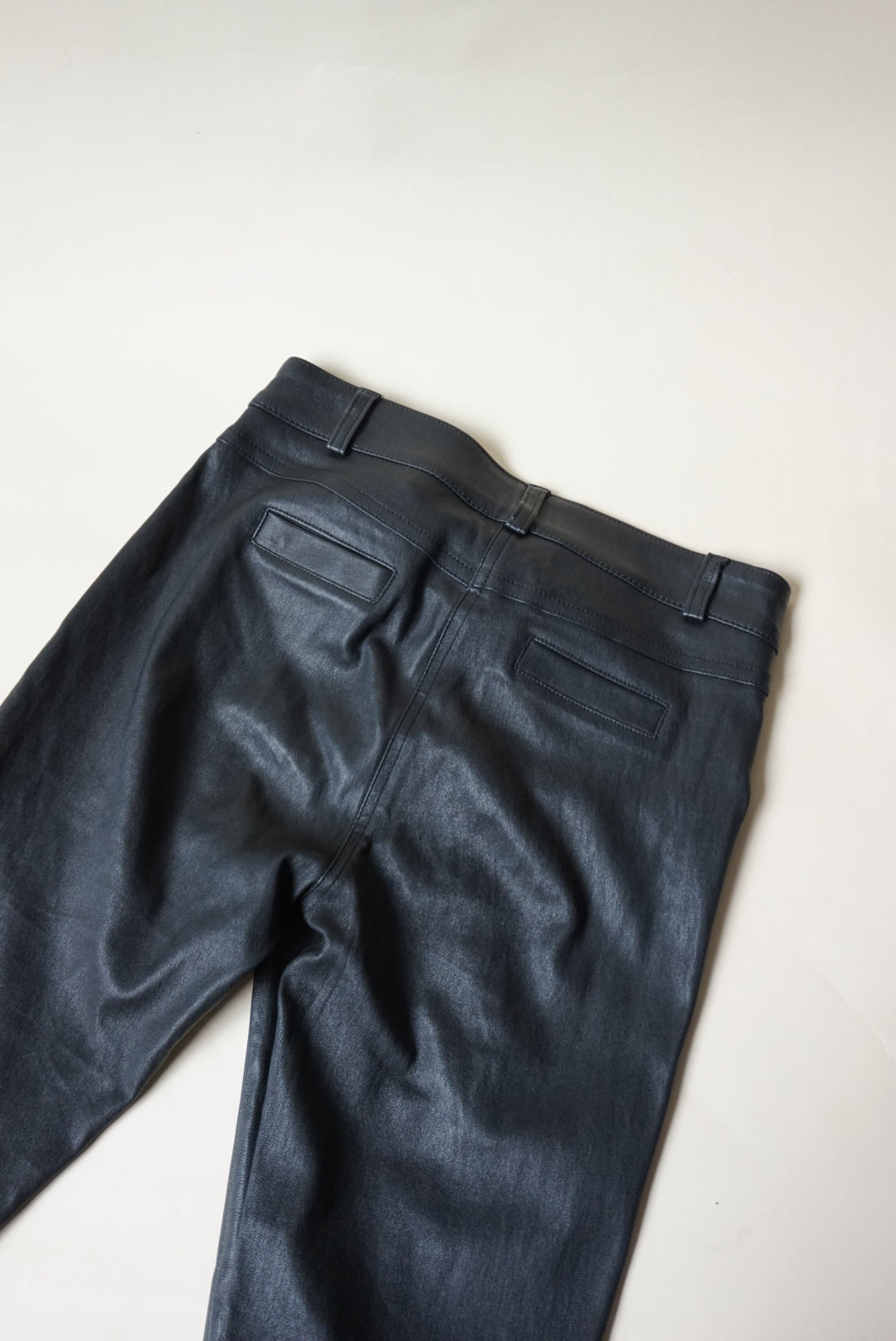 Mackage Black Lambskin Moto Pants - Size 6