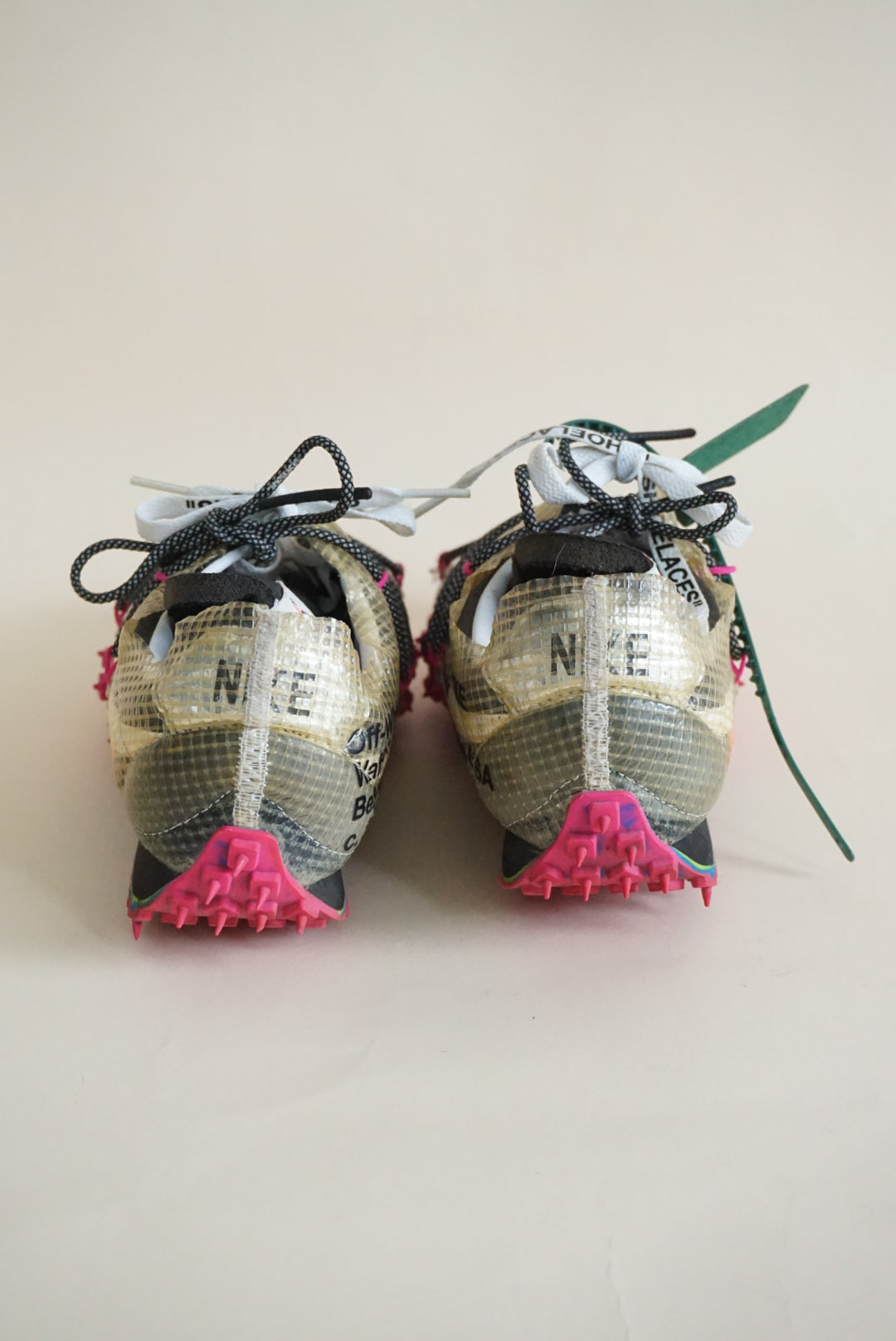 Off-White Womens Waffle Fuchsia Racer Sneakers - Size 8.5