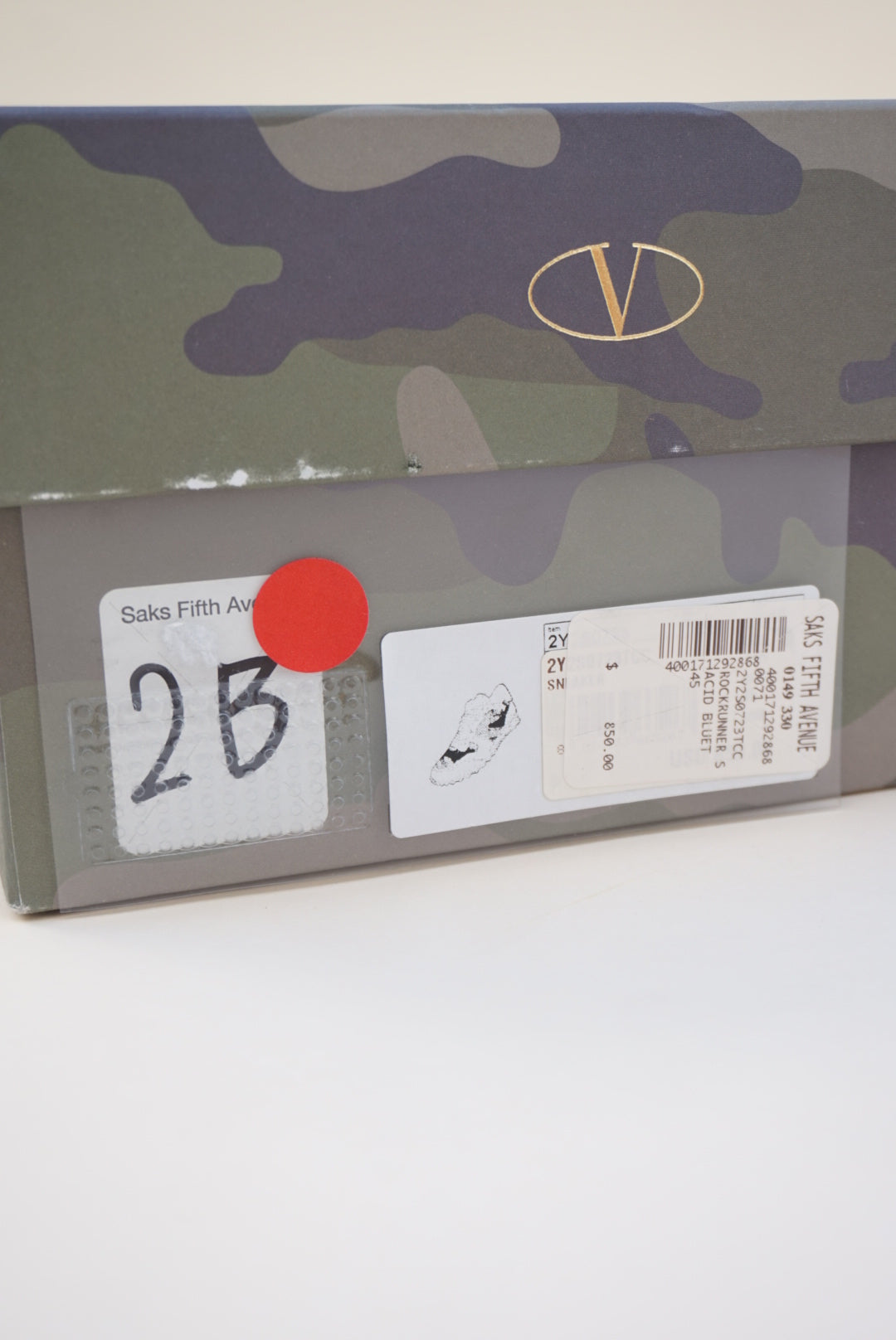 “Valentino Garavani” Blue Rockrunner Camouflage Print Sneakers NWT W/BOX - Size 45