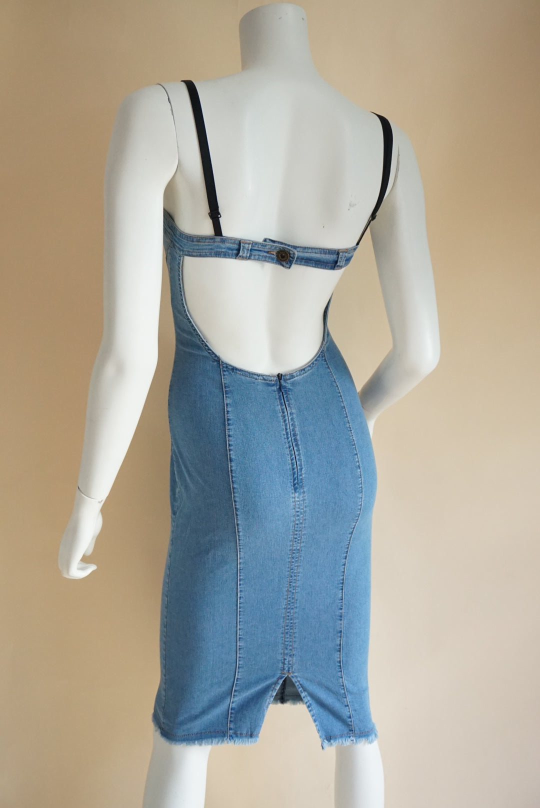 Dolce & Gabbana 90’s Denim Bustier Corsetry Cutout Dress - Size 40