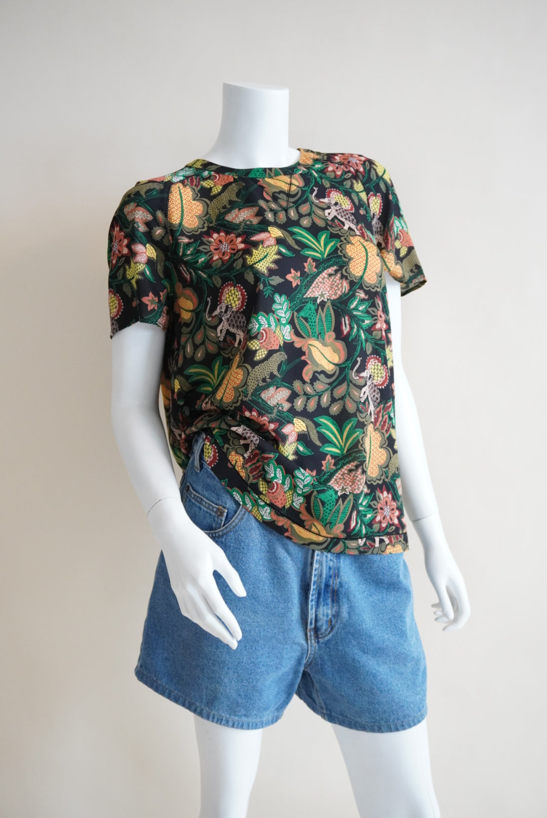 Scotch & Soda Black Multicolour Jungle Print Blouse - Size L
