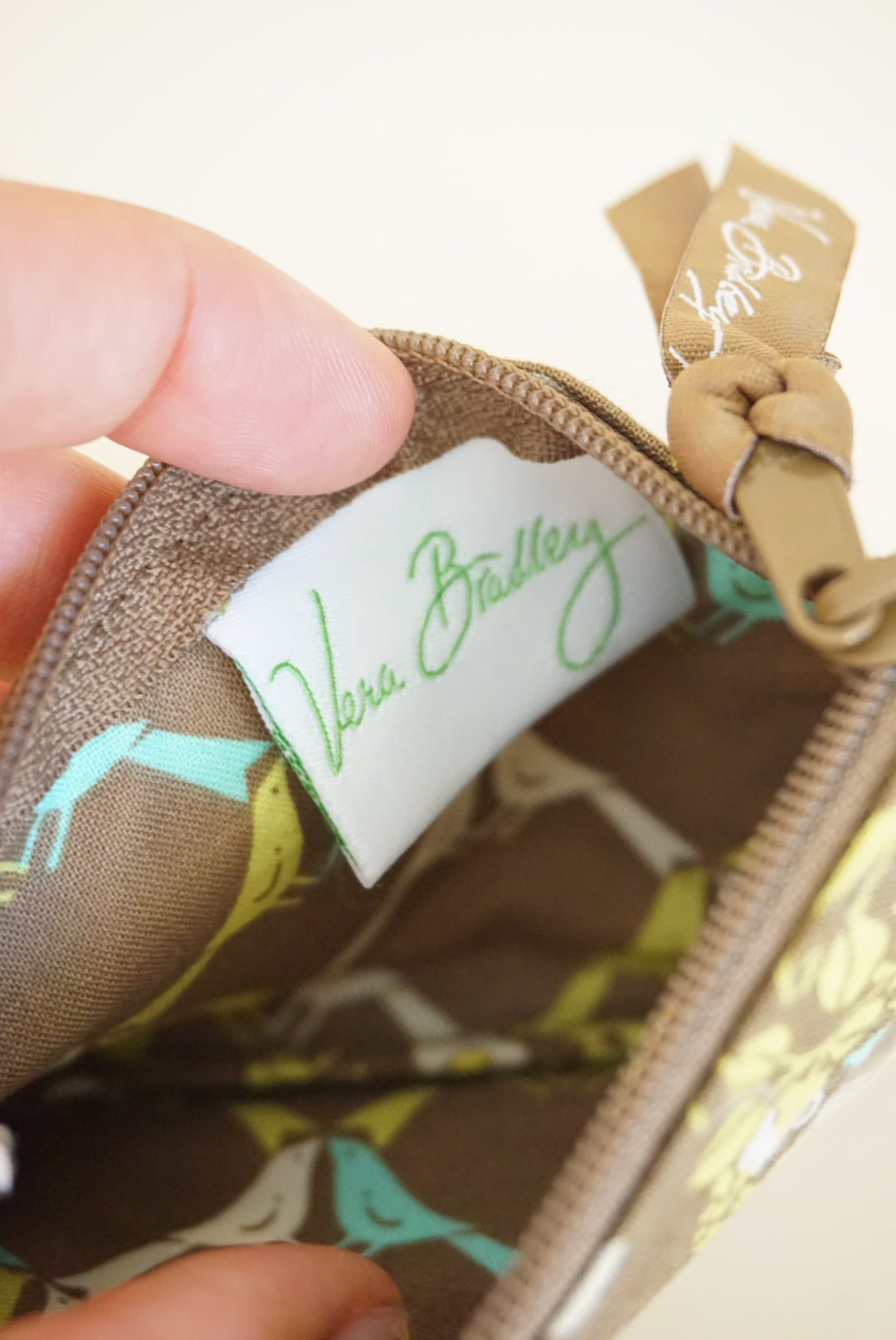 Vera Bradley Sitting in a Tree ID wallet Key Ring Coin Purse Wallet