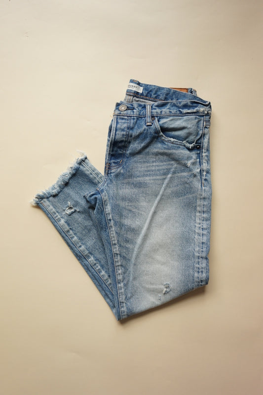 “Moussy Vintage” Frayed Hem Distressed Button Fly Jeans - Size 29