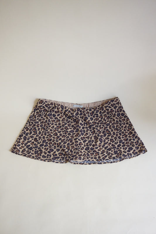 Abercrombie & Fitch Cheetah Leopard Print Mid Rise Skort - Size XL