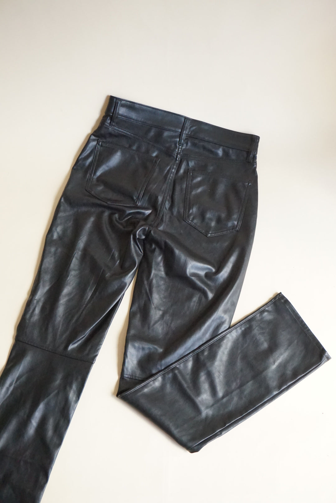 Gap Black Vintage High Rise Slim Faux Leather Pants - Size 27