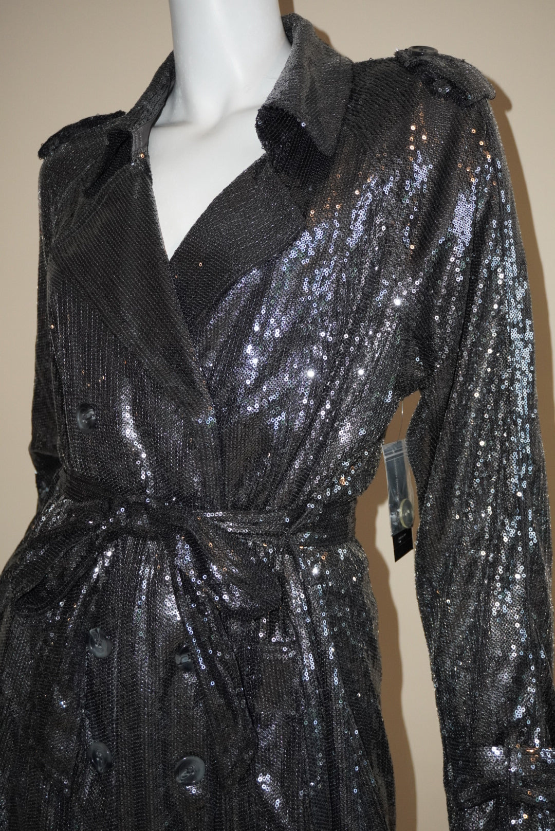 INC Grey Sequin Blazer Belted Dress NWT - Size XL
