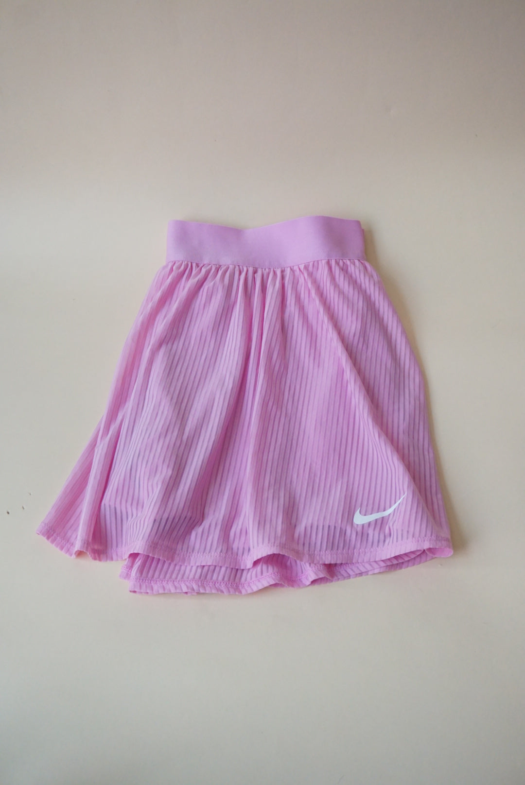 Nike Dri Fit Maria Court Tennis Pink Striped Skort - Size Large