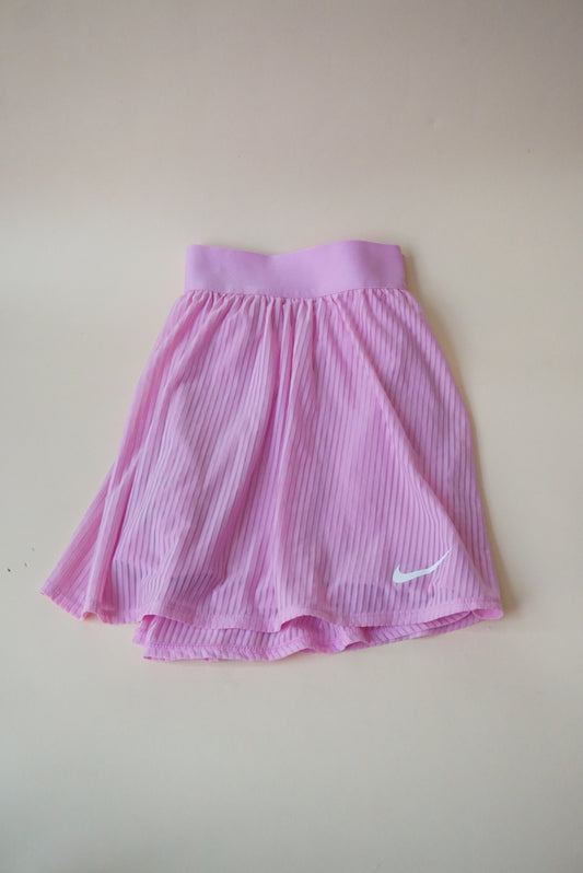 Nike Dri Fit Maria Court Tennis Pink Striped Skort - Size Large
