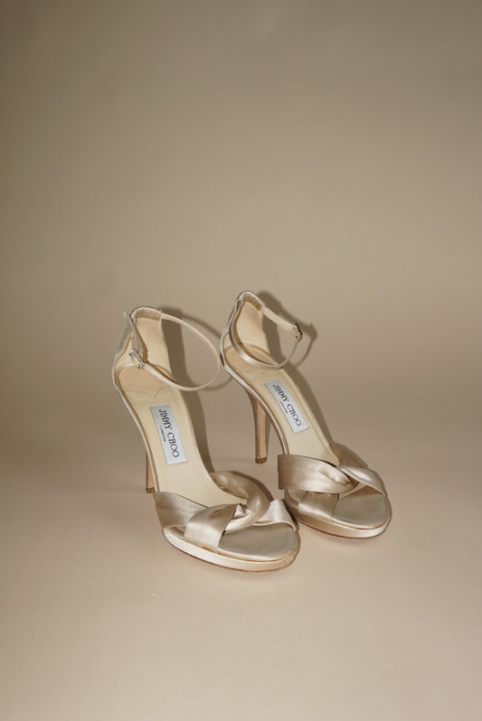 Jimmy Choo Satin Heels - Size 38