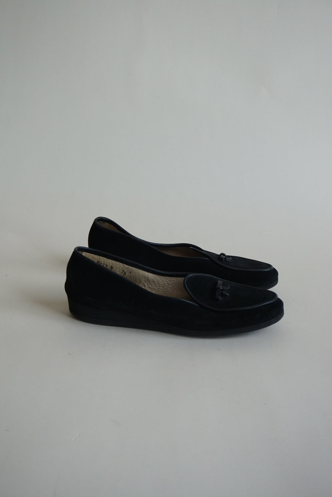 "Belgian Shoes" Suede Black Loafers - Size 7.5