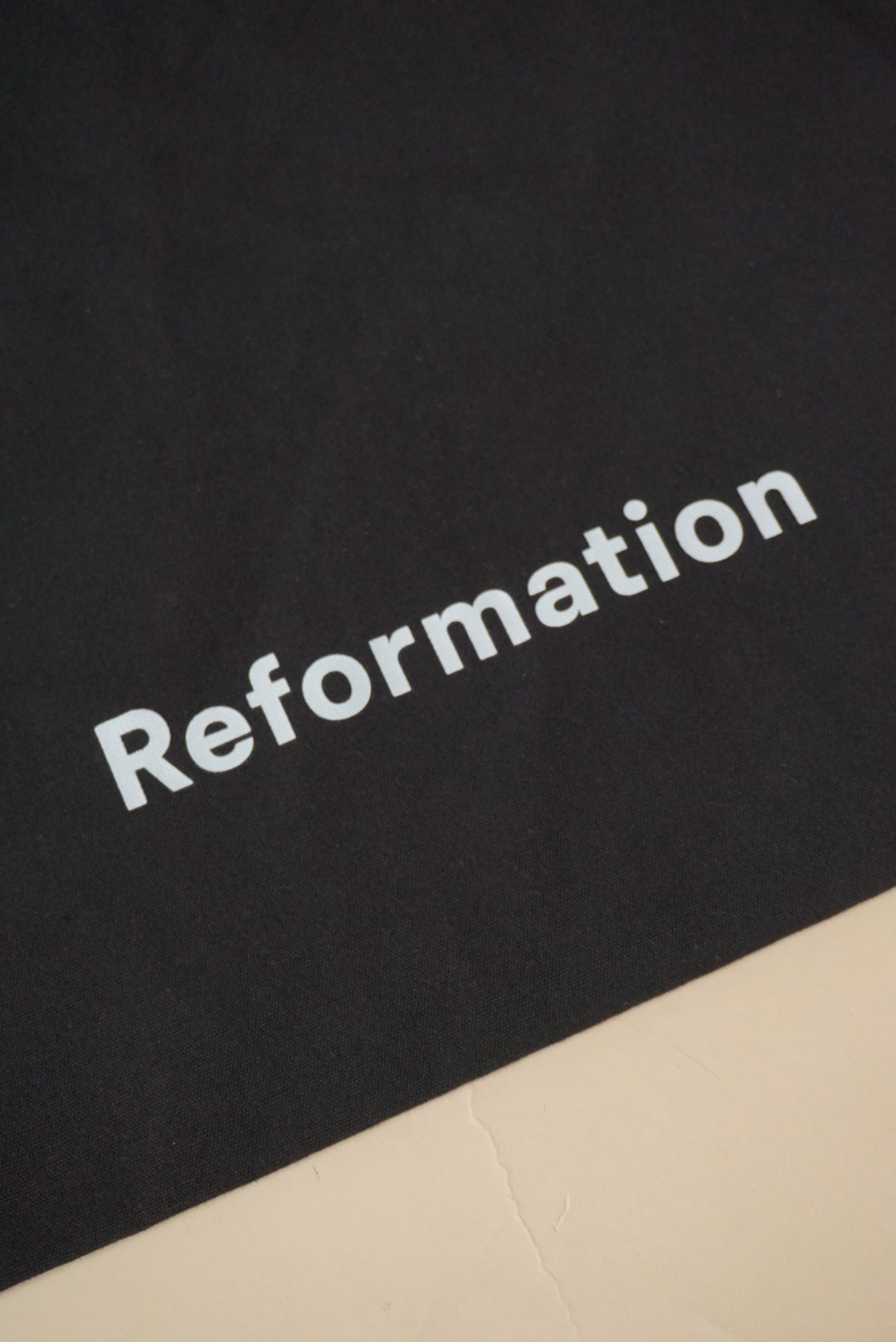 Reformation Black Logo Tote