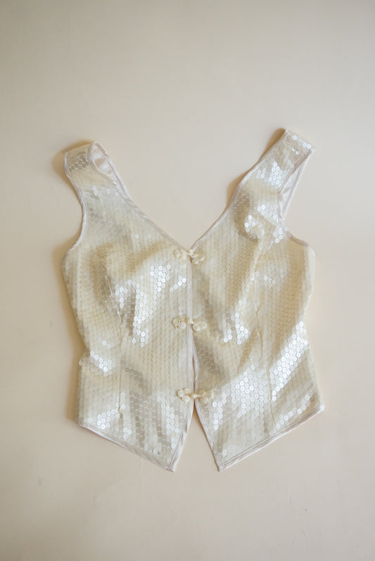 ABS Vintage Sequin Corset Style Top - Size 4