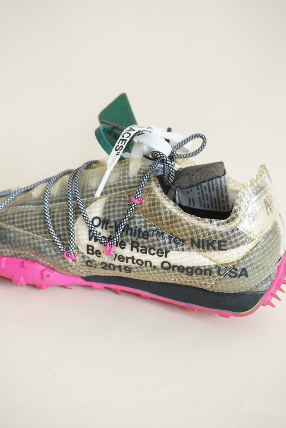 Off-White Womens Waffle Fuchsia Racer Sneakers - Size 8.5
