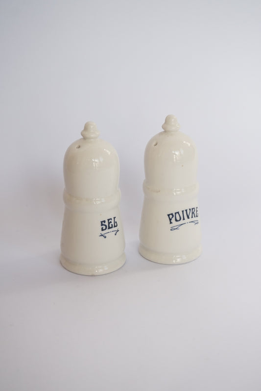 Vtg Howard Kaplan Sigma French Country Store Salt & Pepper Shaker Set