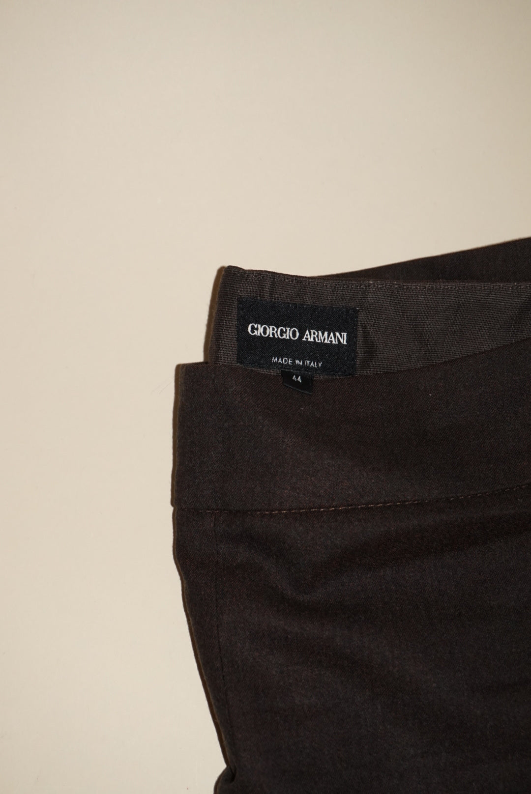 “Giorgio Armani” Wool Brown Trousers - Size 44
