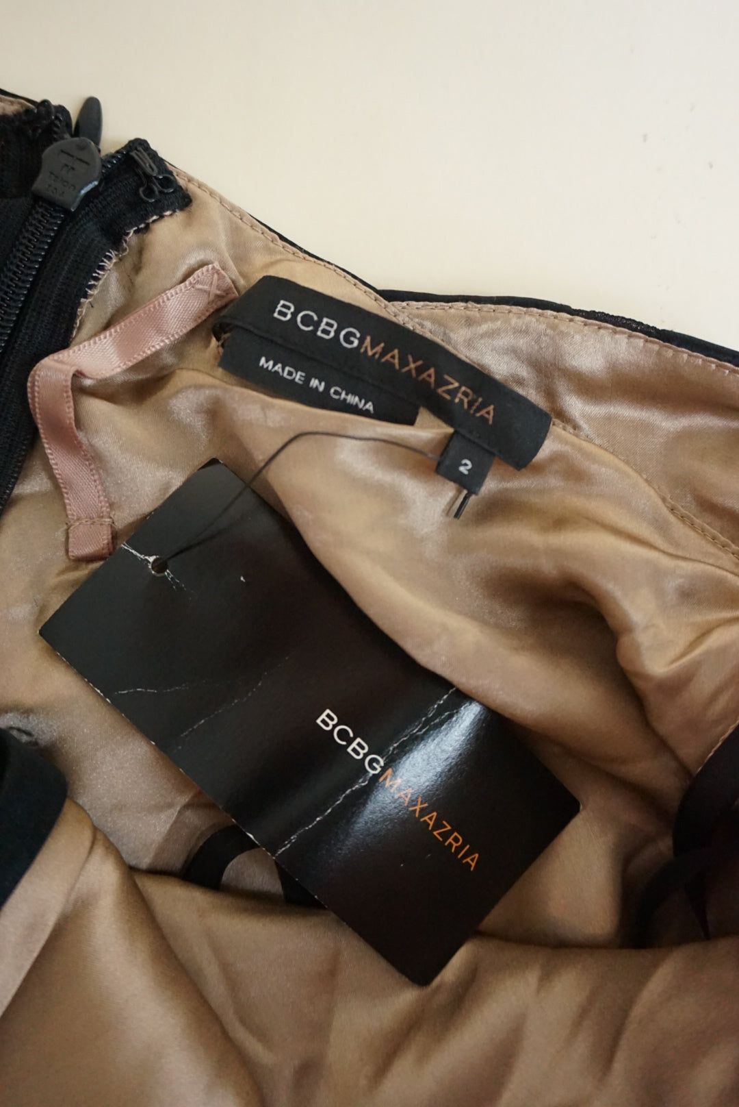 BCBG MAXAZRIA Vintage Black Halter Silk NWT Whimsy Gown - Size 2