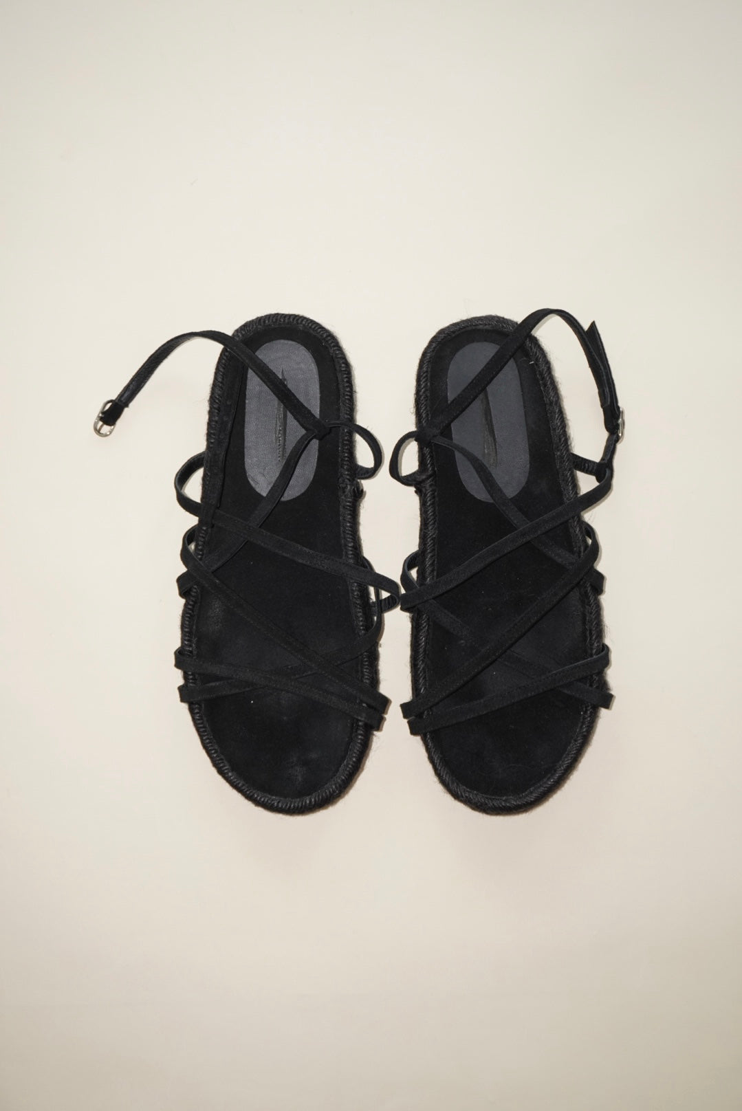 Brochu Walker Black Dawson Espadrille Sandals - Size 10
