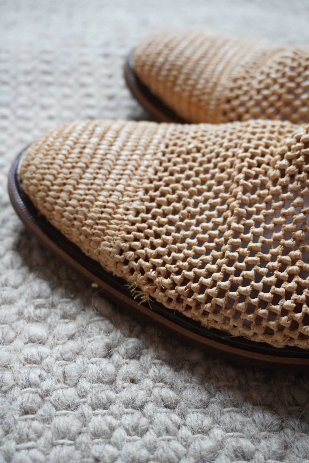 Robert Clergerie Paris Tan Raffia Penny Loafers - Size 40