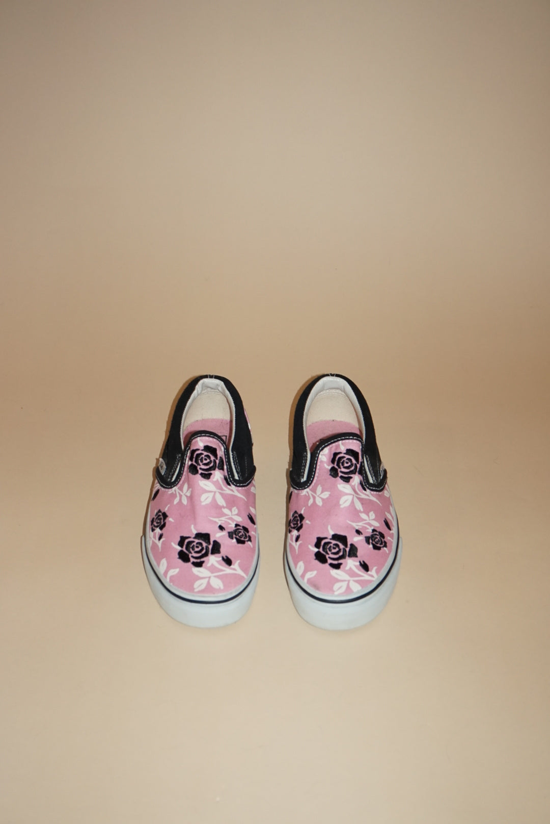“Van’s” Embroidered Floral Slip On Sneakers - Size US 5
